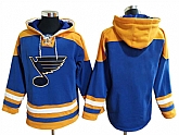 Blues Blank Blue All Stitched Pullover Hoodie,baseball caps,new era cap wholesale,wholesale hats